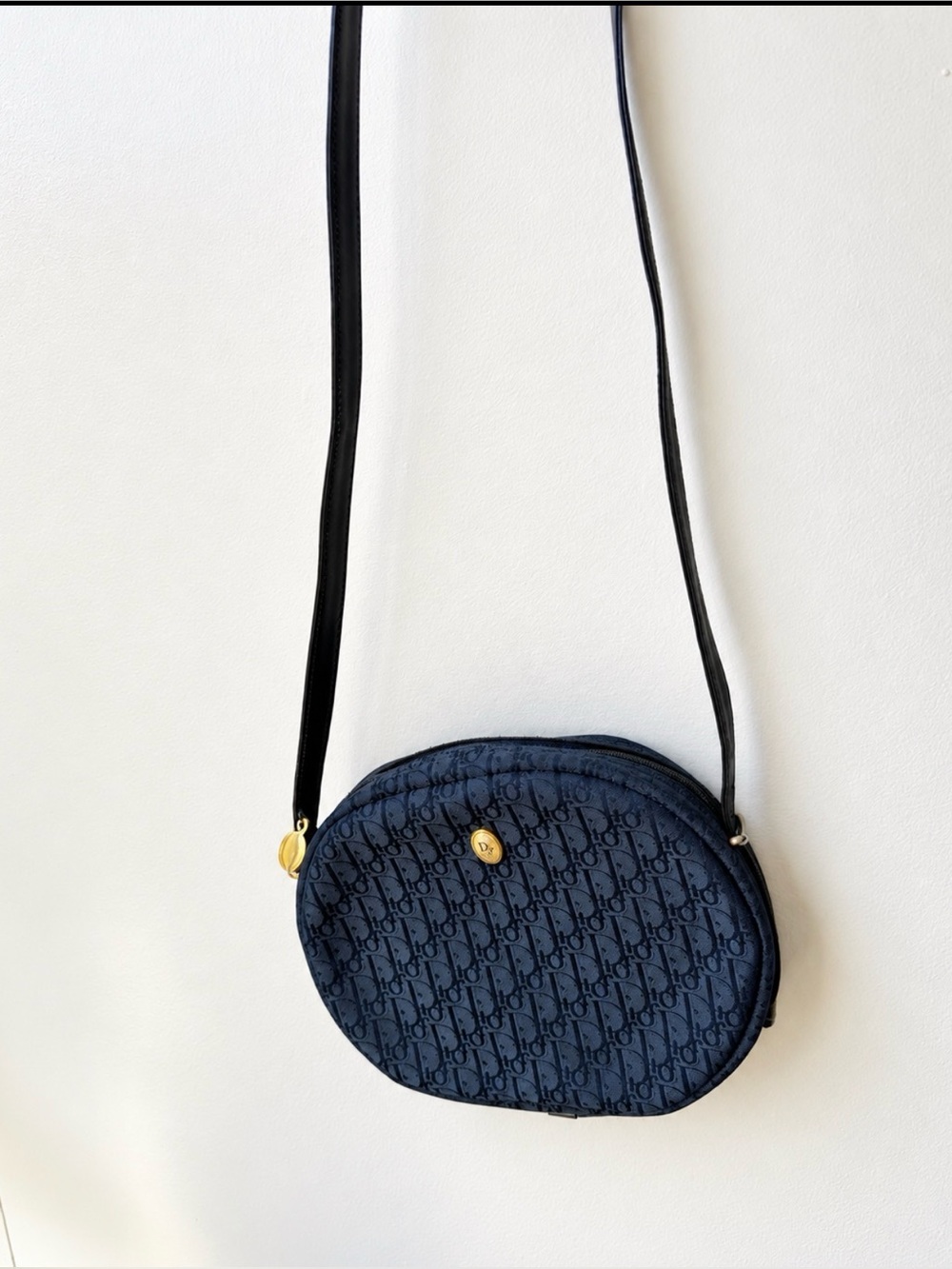 ✨Authentic Vintage Christian Dior Navy Oblique Trotter Shoulder Bag✨